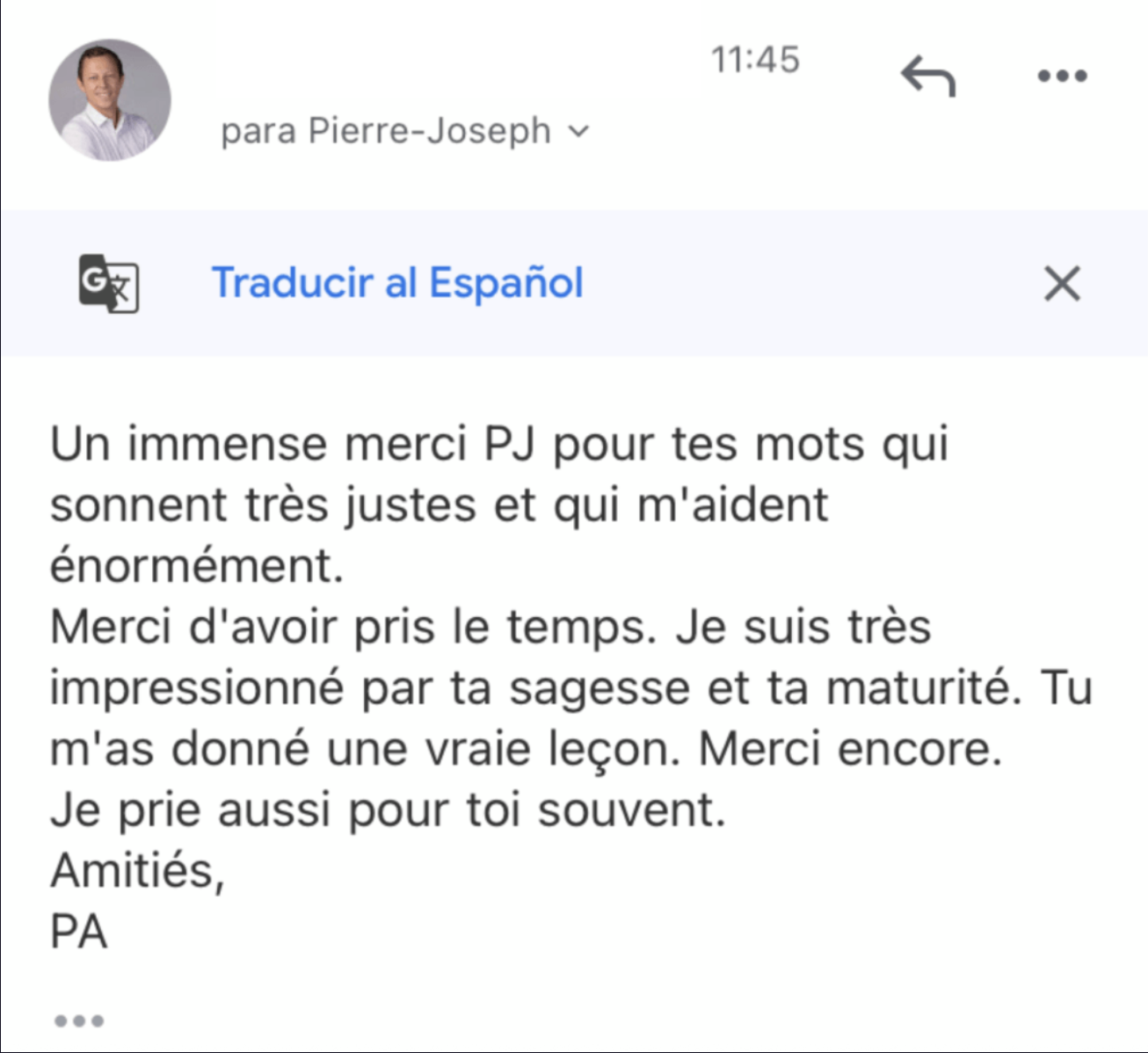 Message reçu — LinkedIn